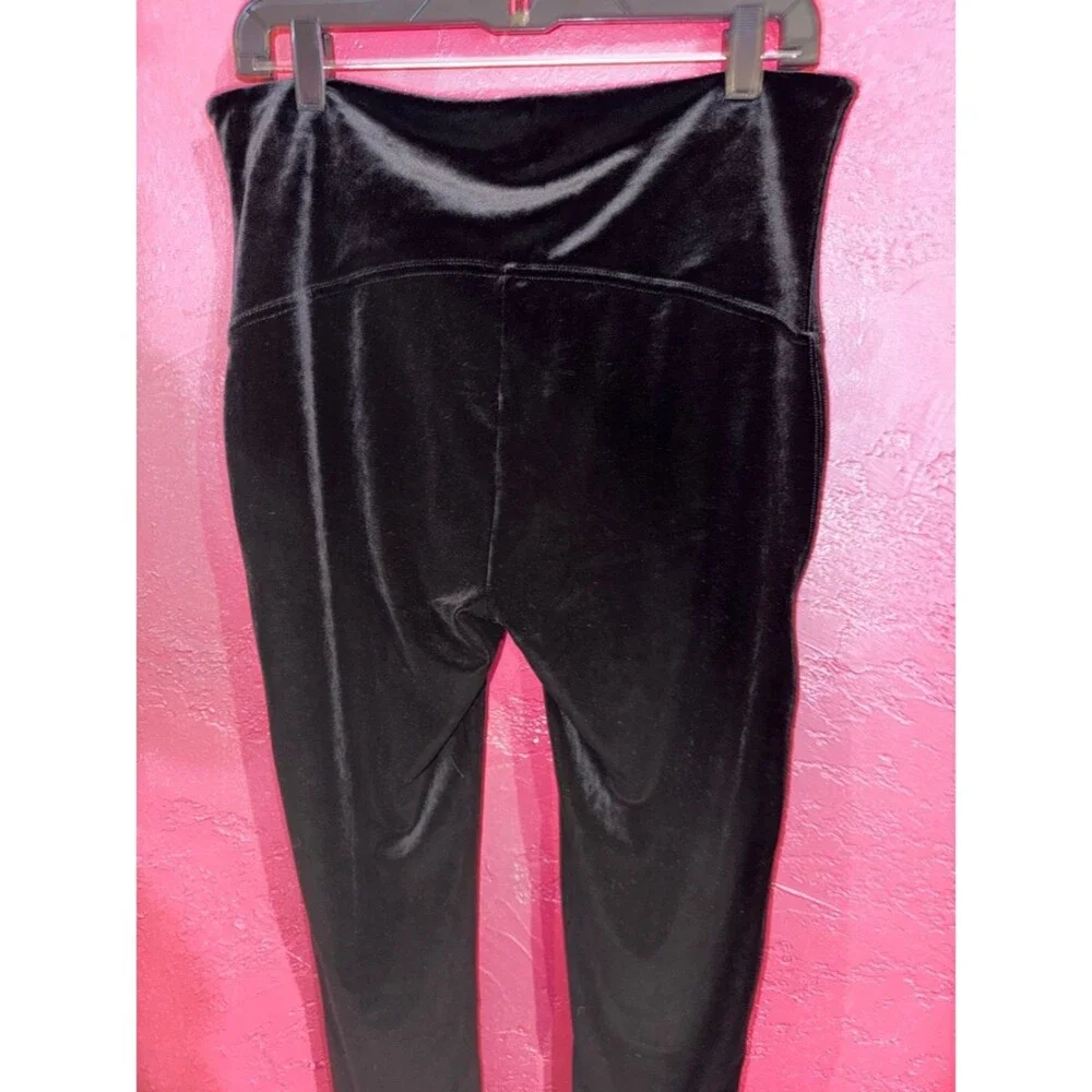 SPANX Black High-Waist Velvet Leggings. Sz 1X. Super soft and luxurious. goth